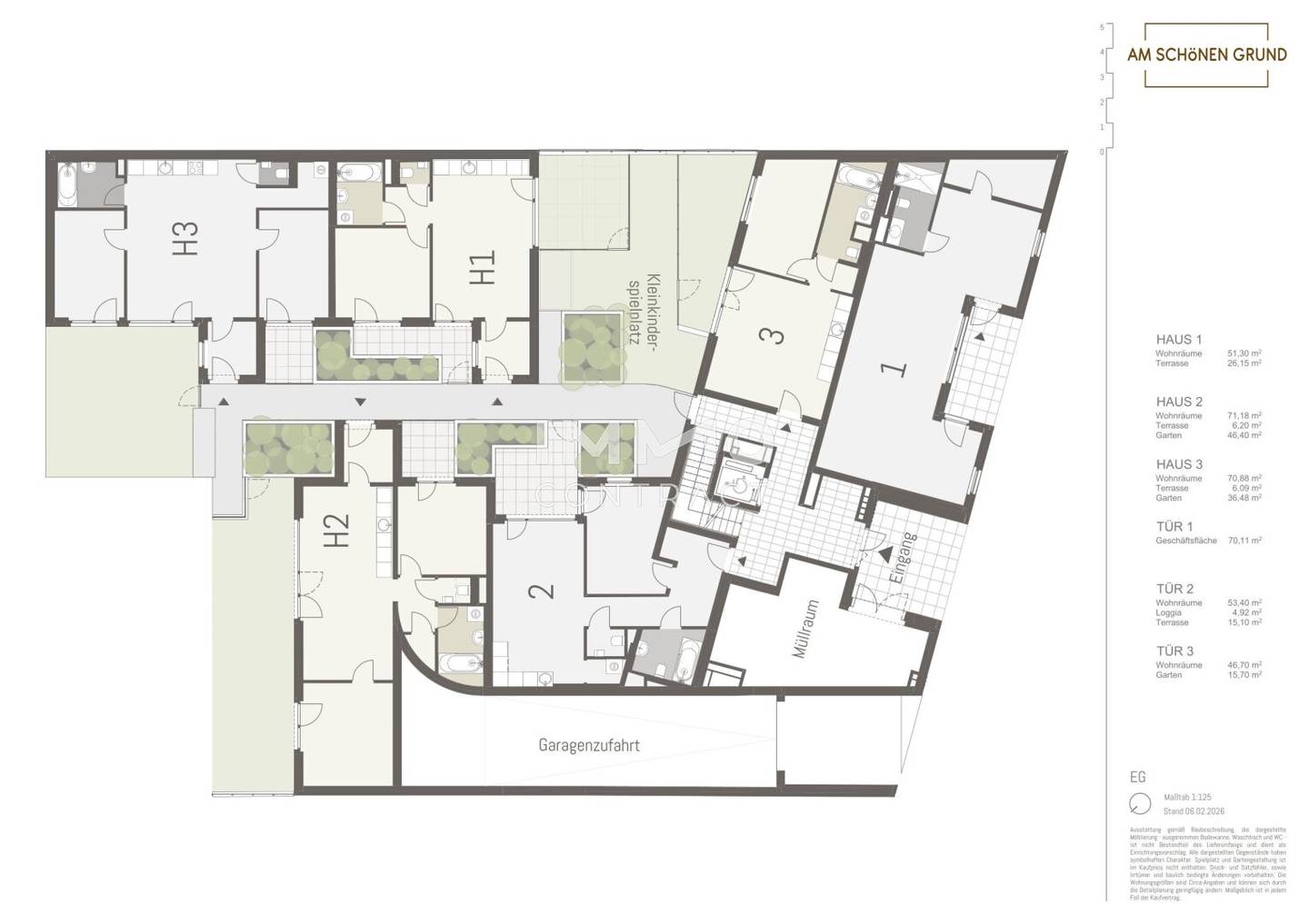 Apartment first occupancy new build with garden