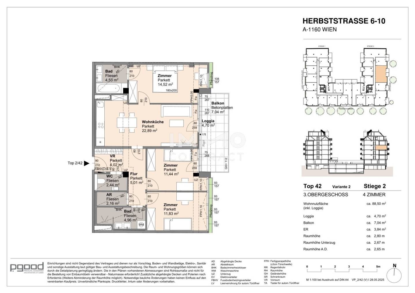 Wohnung am Park mit Loggia und offener Küche