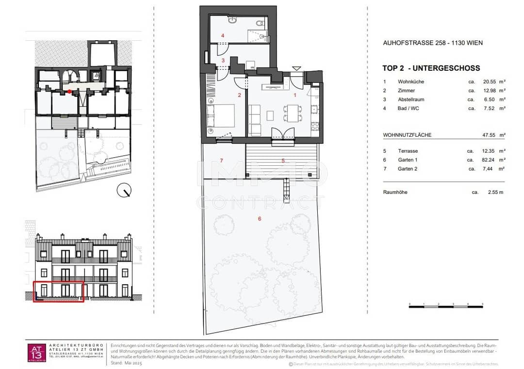 Gartenwohnung 47m² mit Terrasse Hietzing