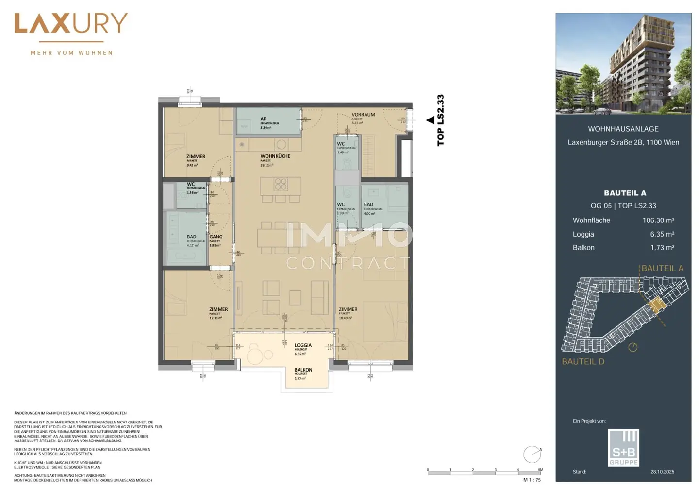Apartment newly built directly at main station with terrace