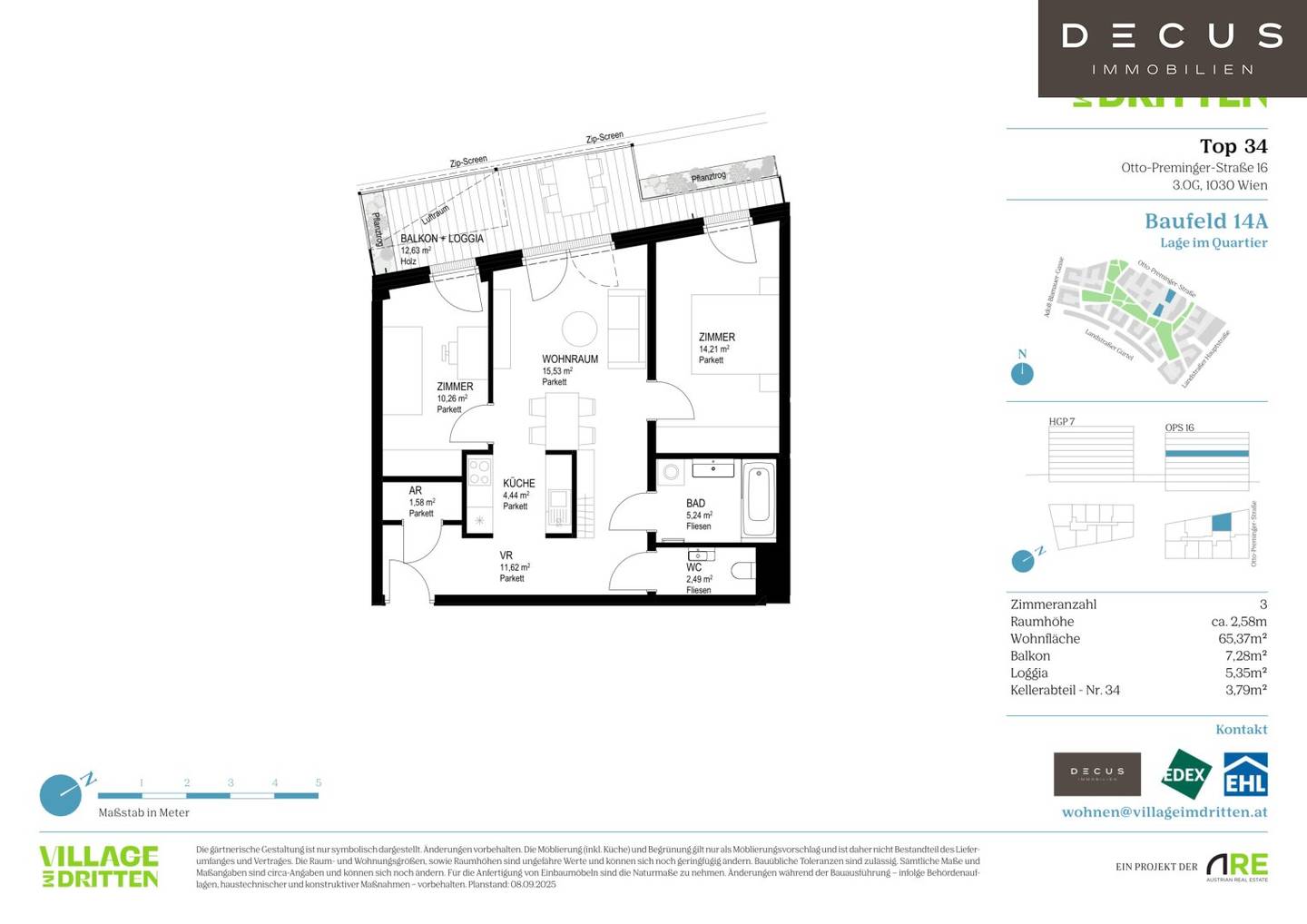 Apartment at Bert Brecht Park with outdoor space