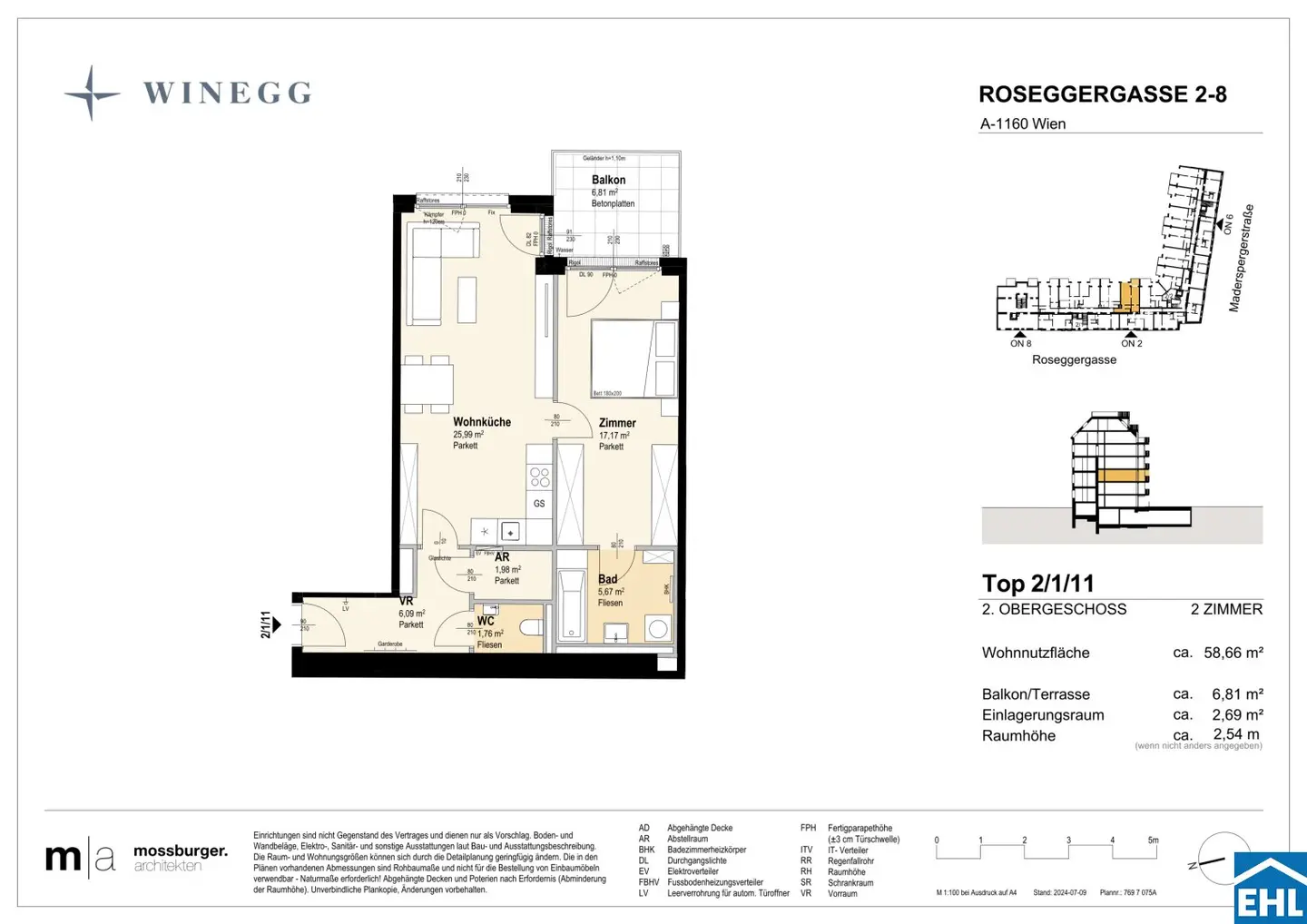 New build apartment first occupancy balcony near U3 stations