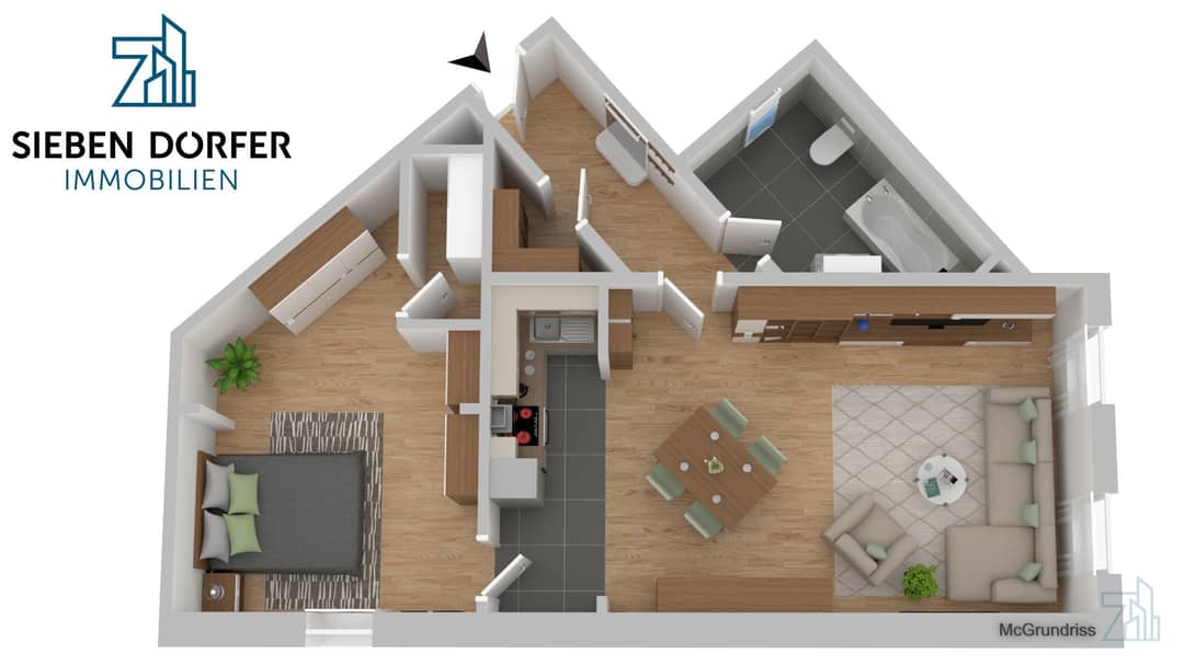 Wohnung near Griesplatz with modern fitted kitchen