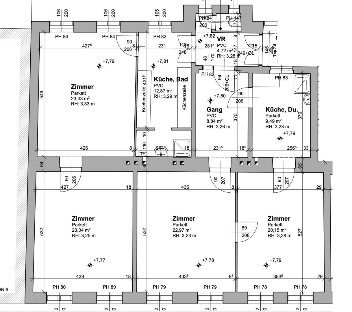 Etagenwohnung in Belvedere-Nähe, Toplage Wien – 126 m², 5 Zimmer
