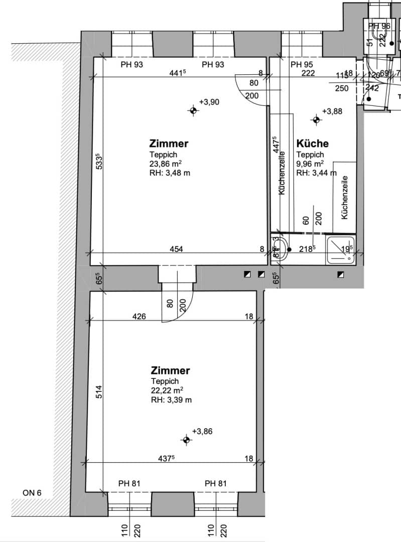 Historische Etagenwohnung in Belvedere-Nähe 60 m² sanierungsbedürftig