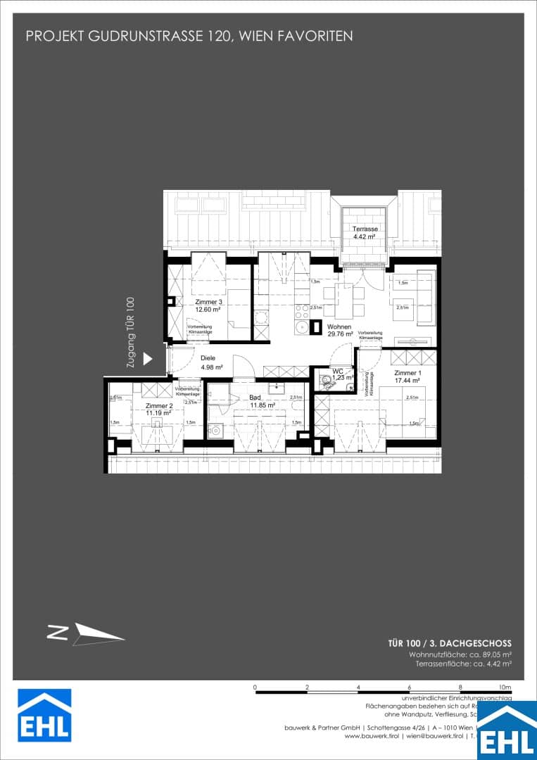 Erstbezug Wohnung Westbalkon Innenhof