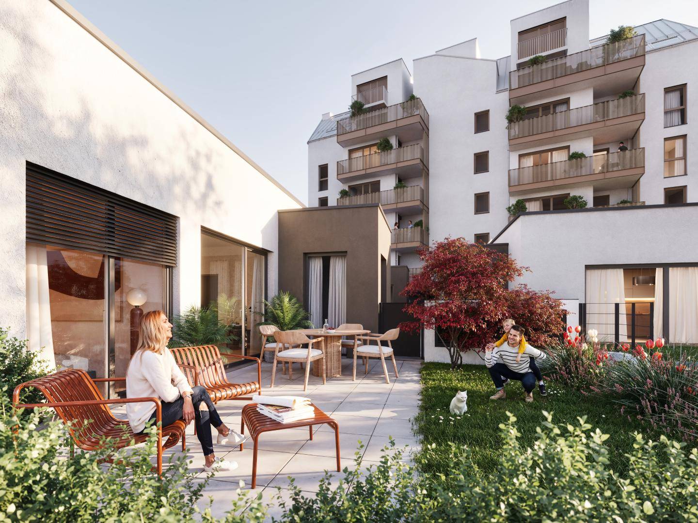 Ground floor apartment with private garden and terrace