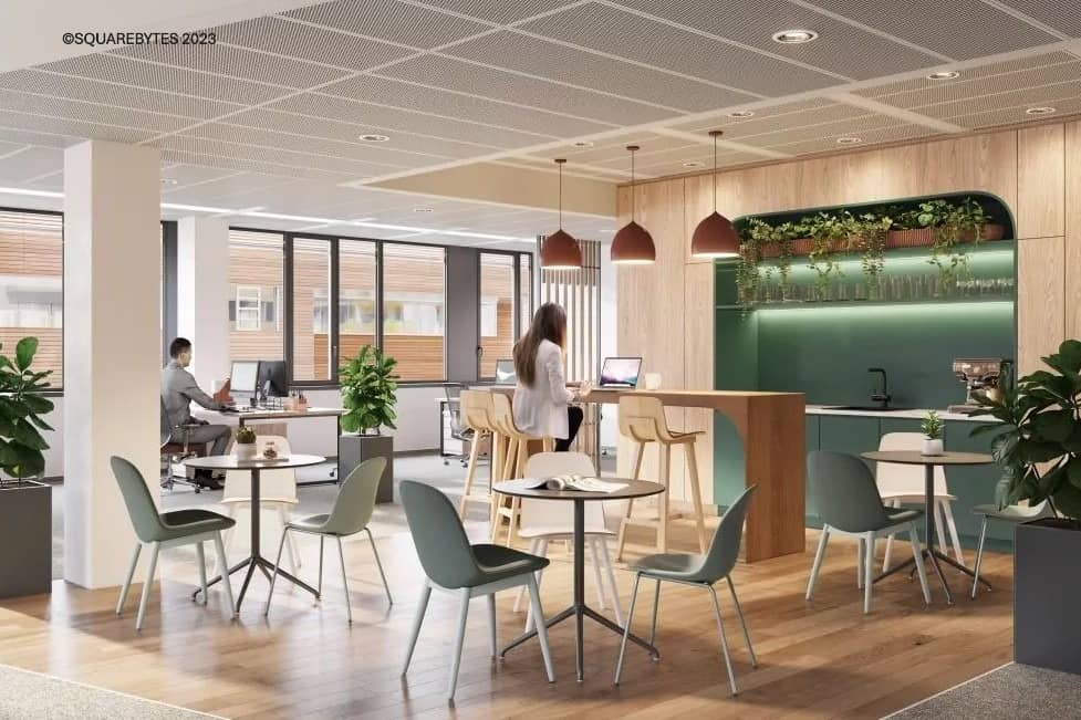 Erstbezug: Bürofläche im Village Wien 1030 – DGNB Platin, Terrasse