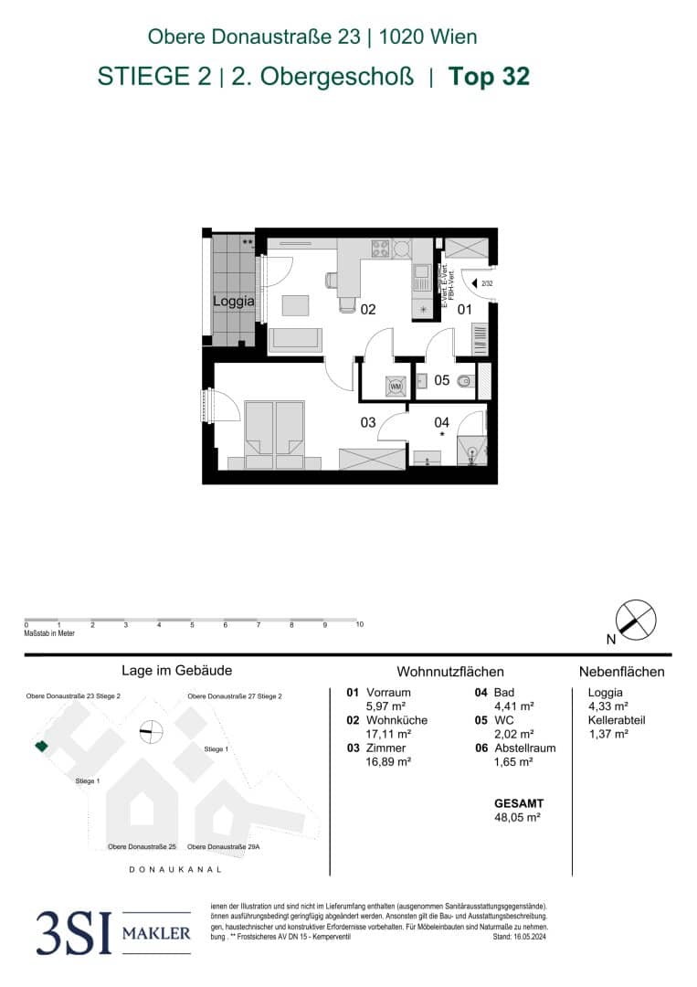 Newly built apartment with loggia Augartenviertel