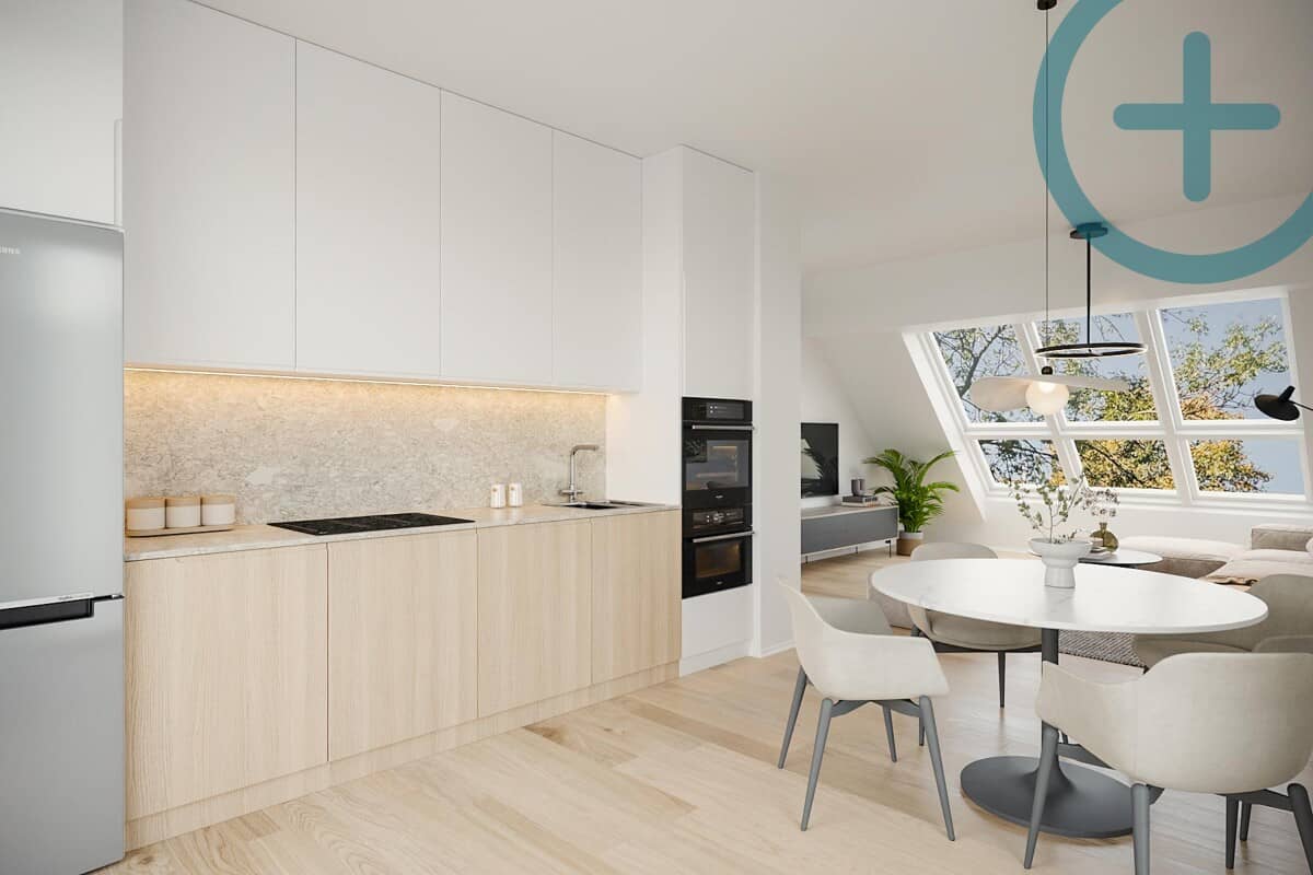 Top floor apartment with two terraces and elevator
