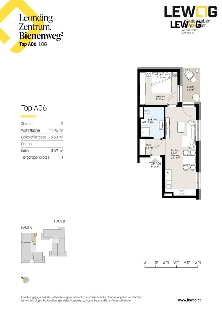 Wohnung Leonding ruhige Lage Balkon Tiefgarage