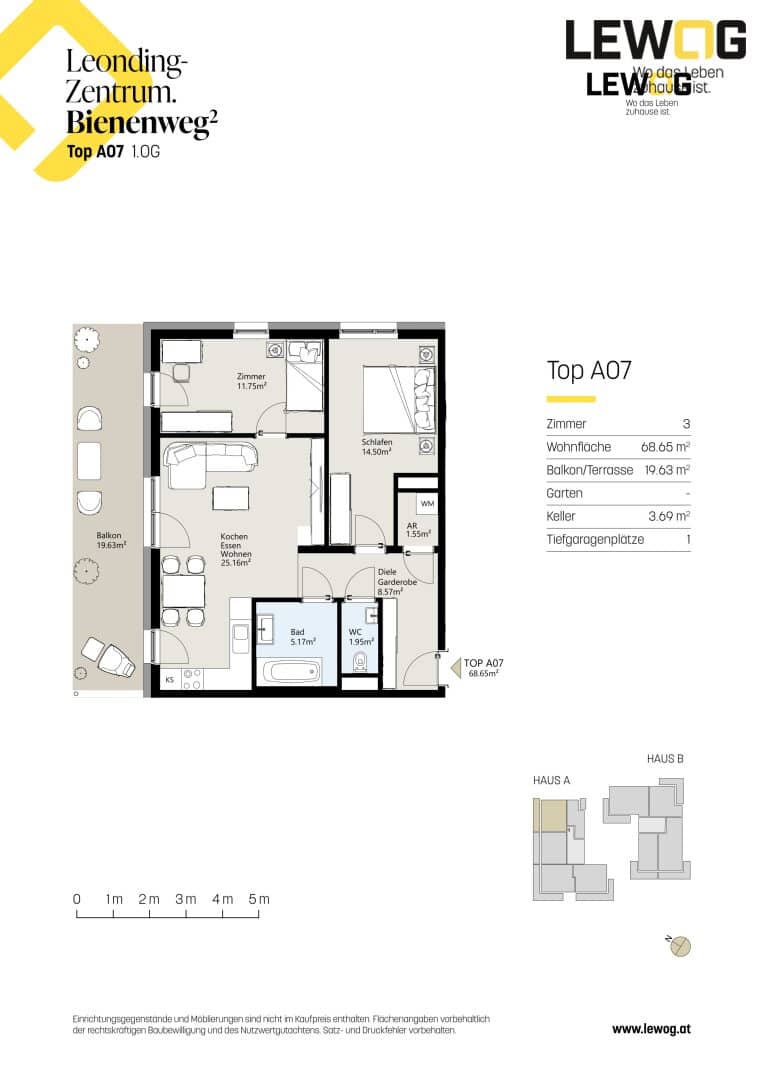 Wohnung ruhige Lage Balkon Tiefgaragenplatz