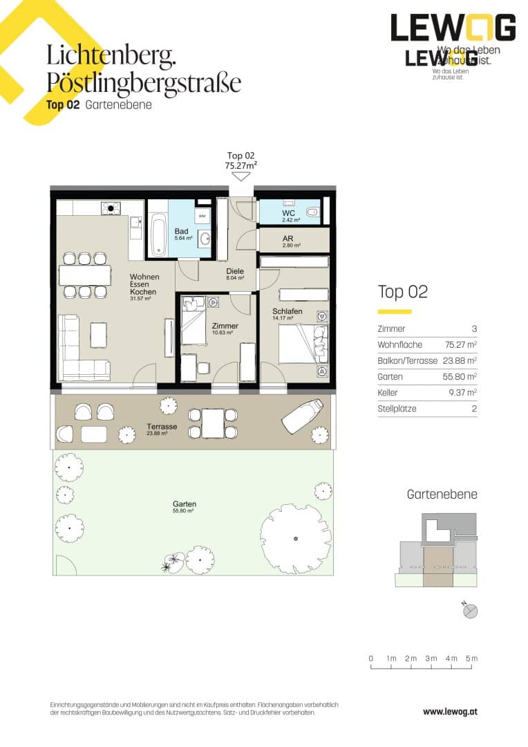 Wohnung Pöstlingberg Garten Erstbezug