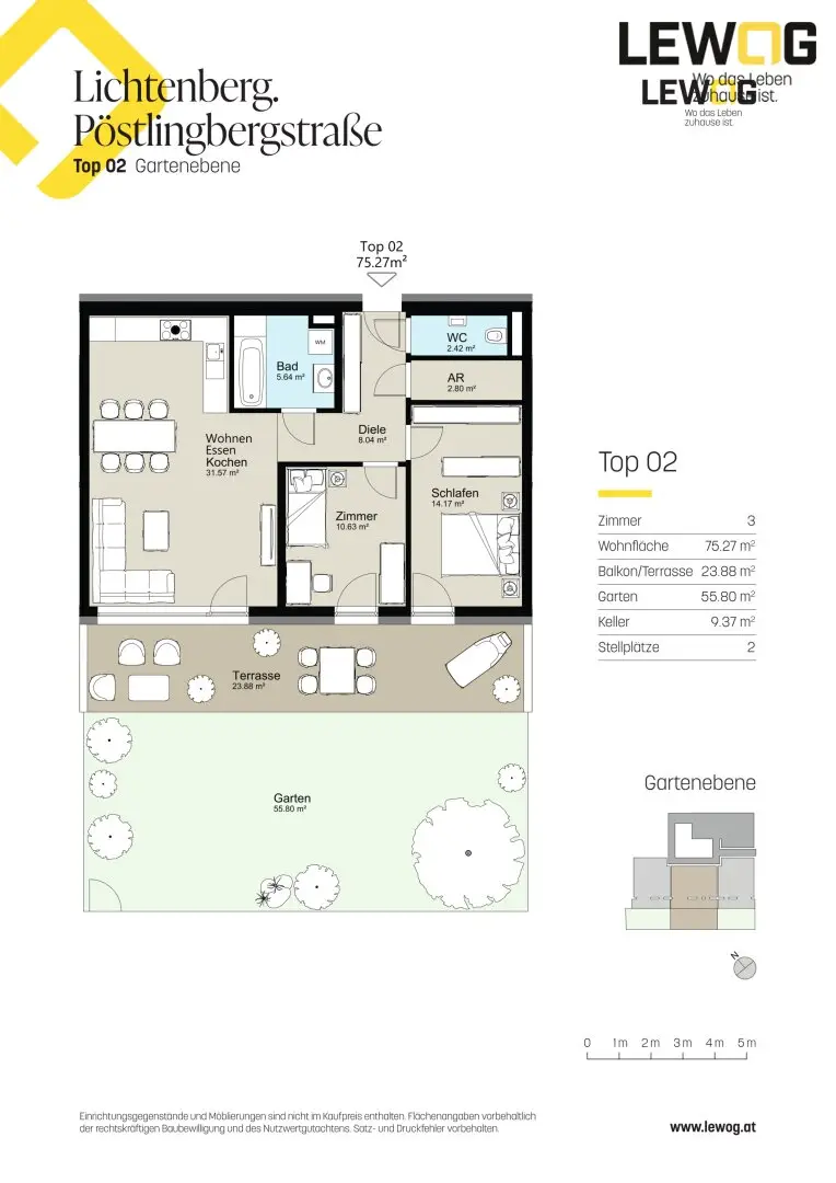 Wohnung Pöstlingberg Garten Erstbezug