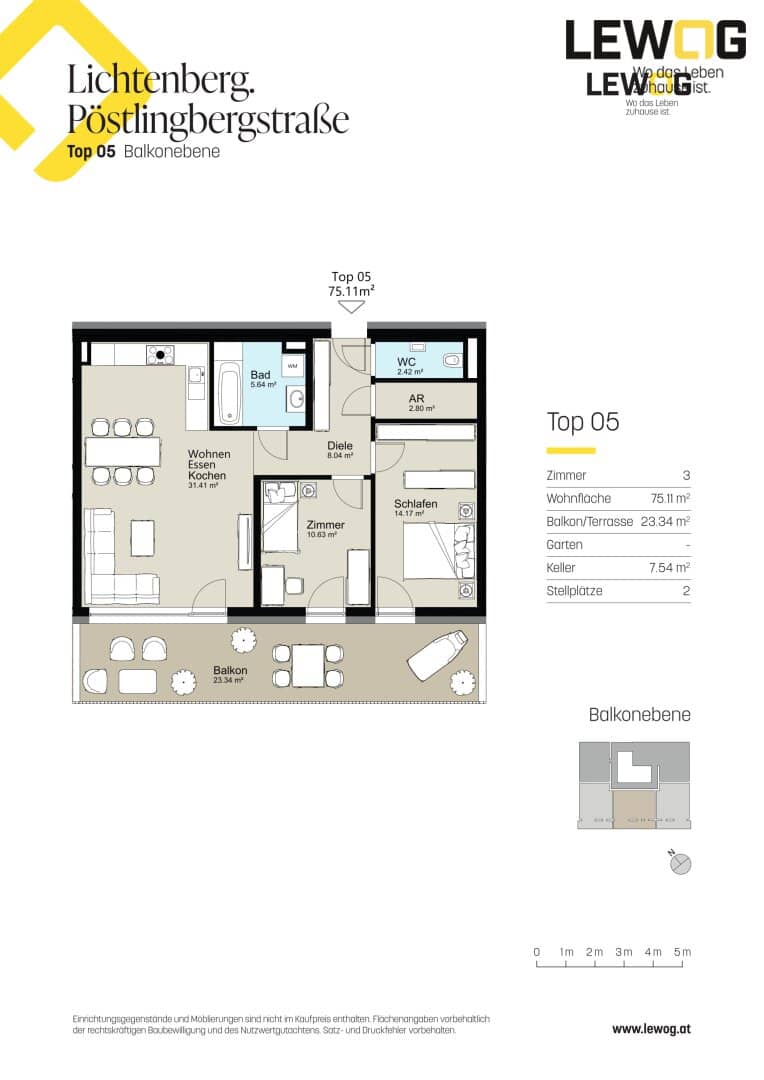 Wohnung Pöstlingberg Terrassen und Eigengarten