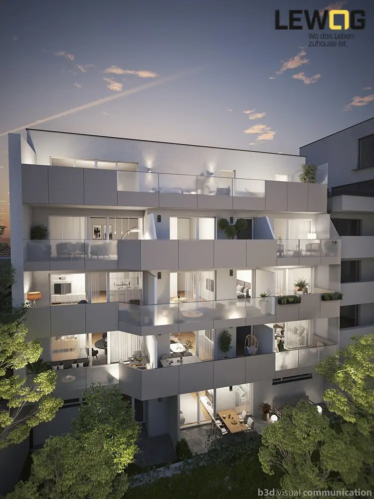 New build apartment in the city center with balcony