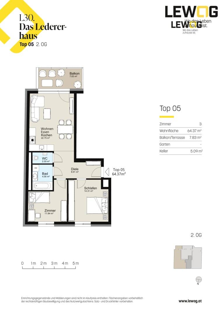 Apartment in Linz Center City New Build Balcony