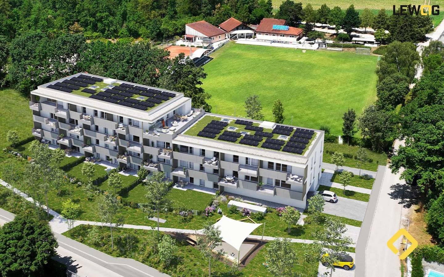 Neubauwohnung mit Photovoltaik Tiefgarage
