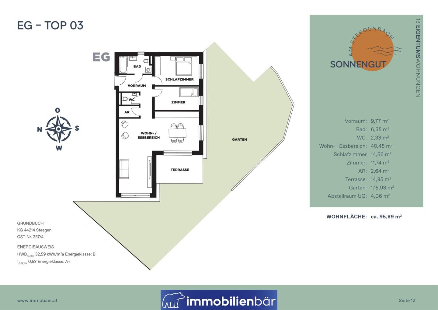 Wohnung Neubau Erstbezug mit Terrasse und Garten