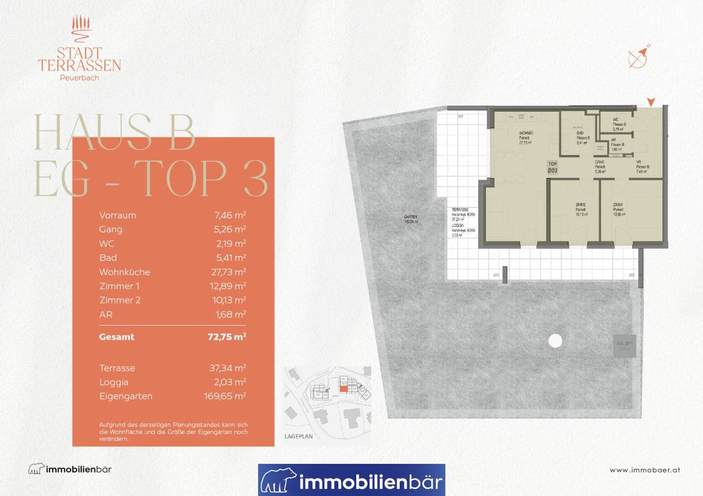 Newly built apartment with garden and terrace