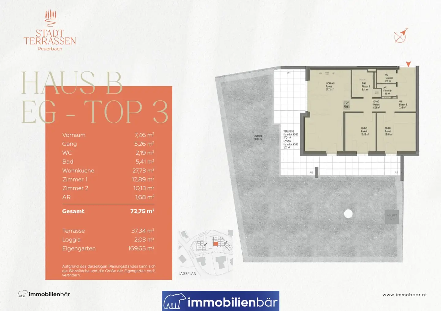 Newly built apartment with garden and terrace