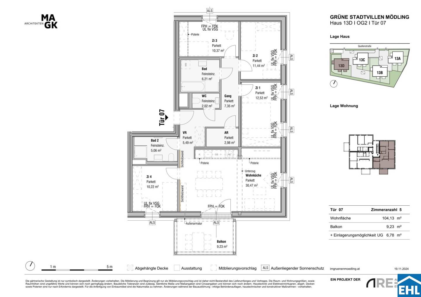 Neubauwohnung mit Balkon und Holzbauweise