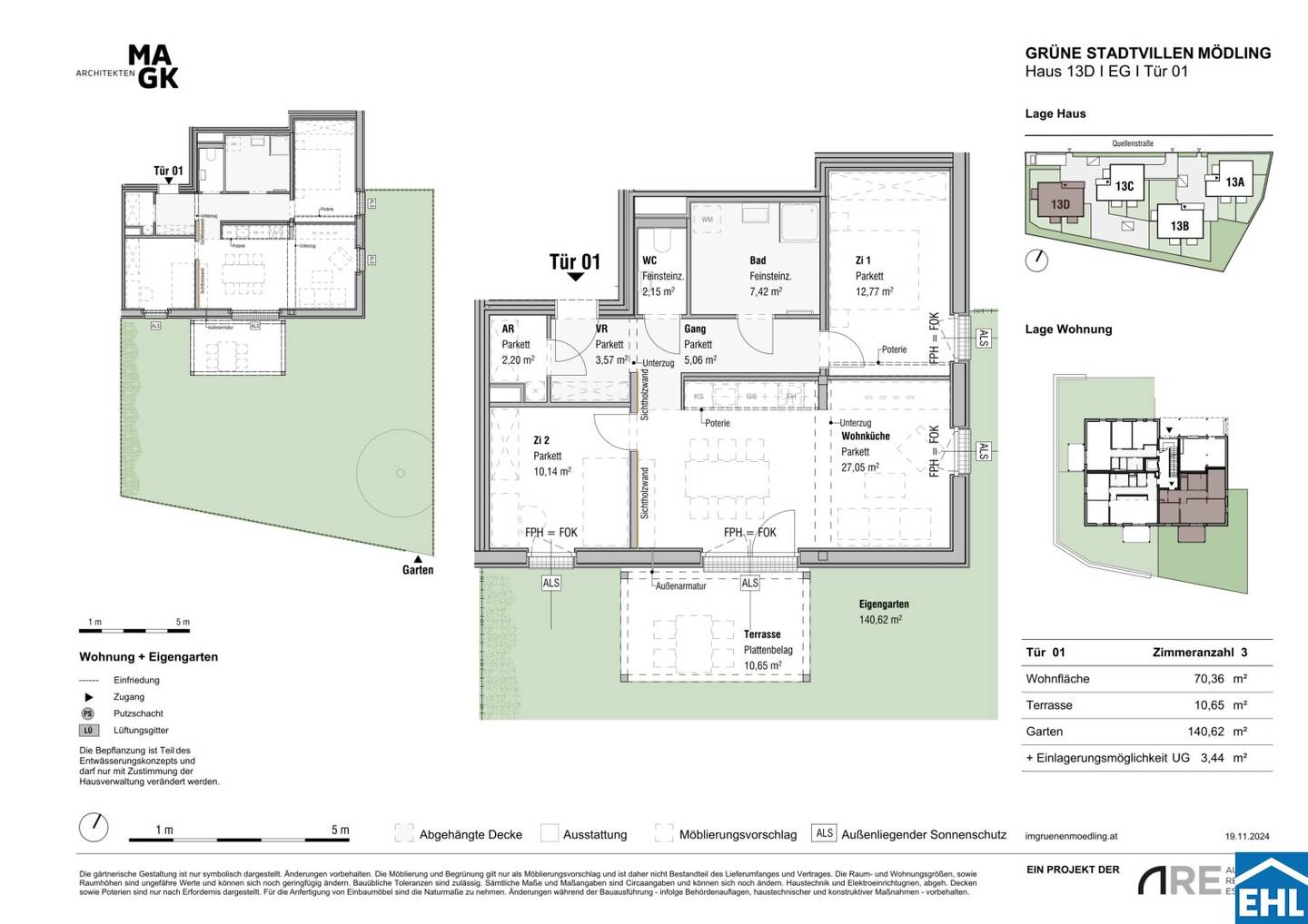 Neubauwohnung in Niederösterreich mit Garten und Balkon