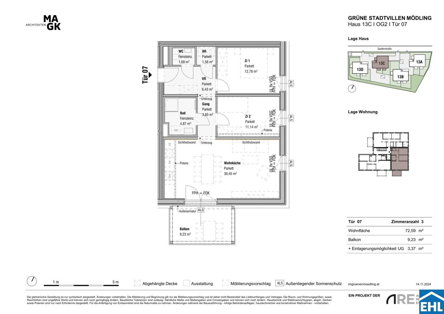 Neubauwohnung mit Tiefgarage und Photovoltaik
