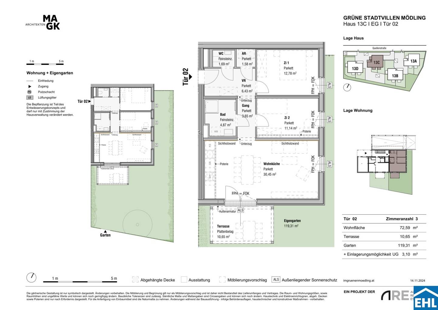 Apartment in Mödling new build first occupancy garden