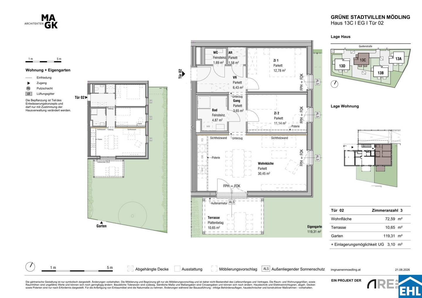 Wohnung Neubau Erstbezug Garten