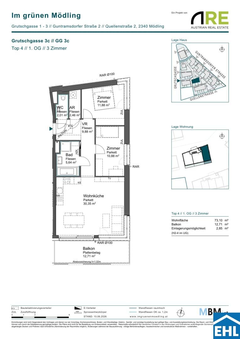 Neubau Wohnung mit Balkon barrierefrei