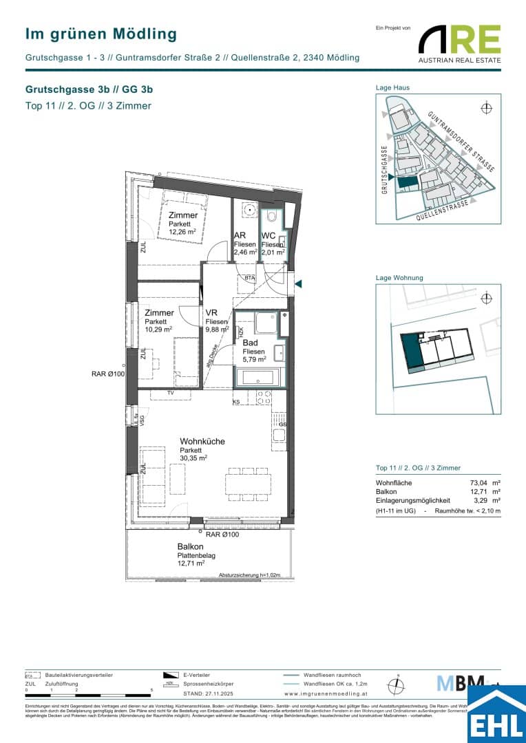 Vorsorgewohnung Neubau Balkon ruhige Lage