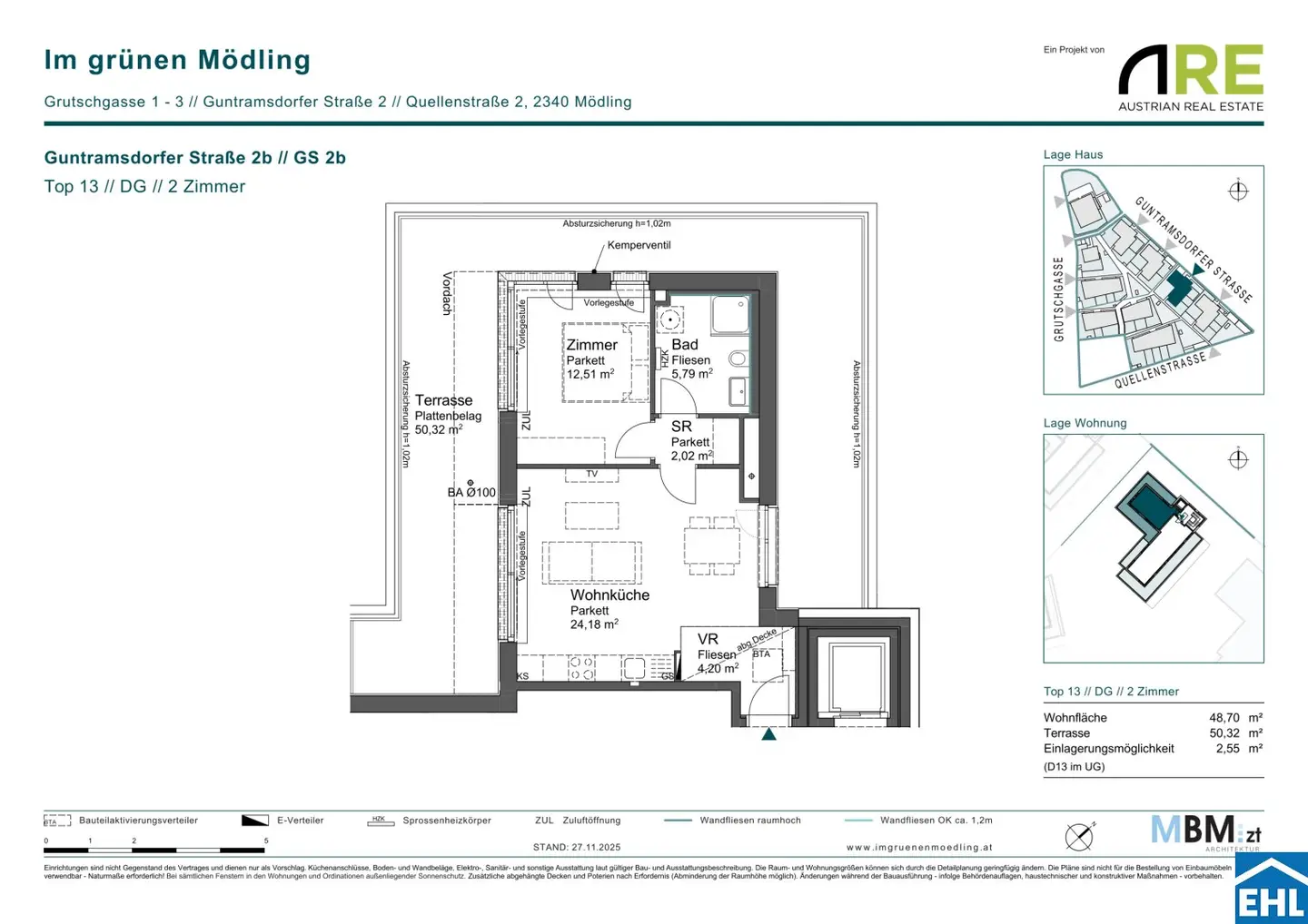 Moderne 2-Zimmer-Wohnung in Mödling mit Balkon & Terrasse, Neubau