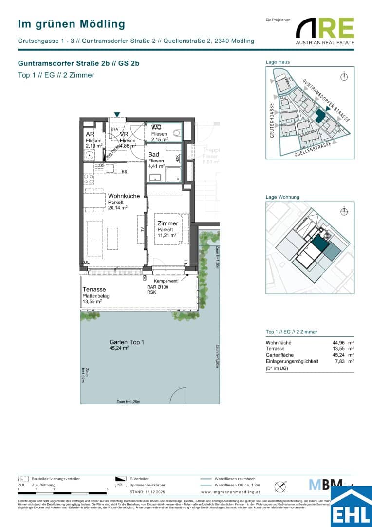 Neubauwohnung mit Privatgarten und Terrasse
