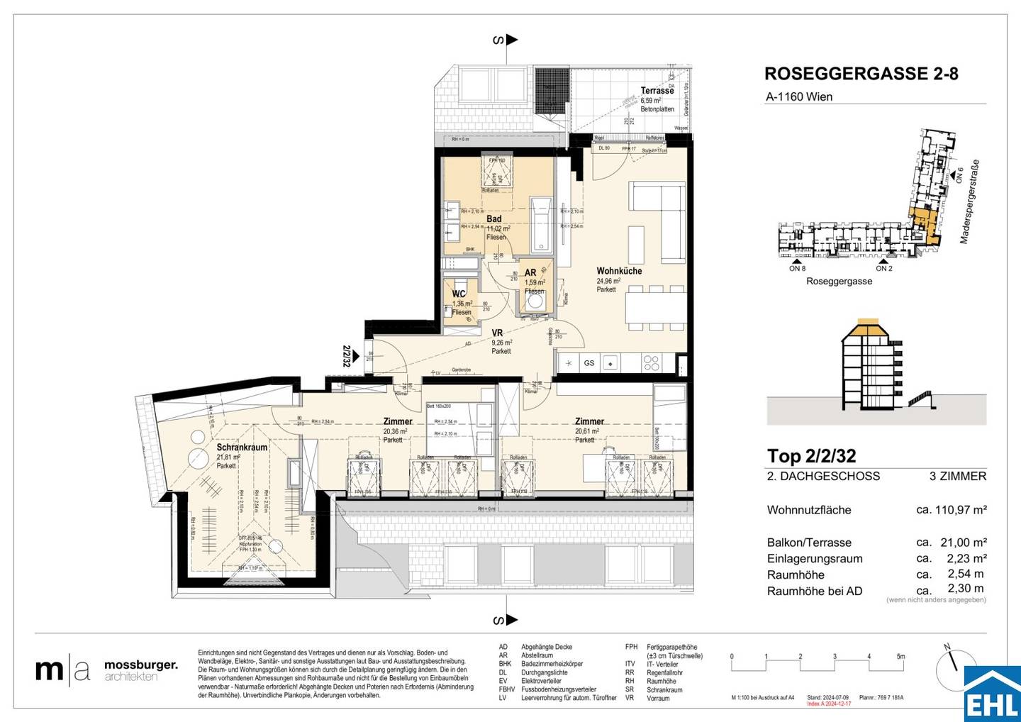 Apartment near Wilhelminenberg with two terraces