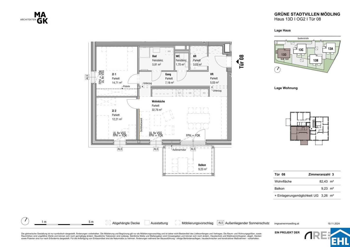 New build apartment Mödling with private outdoor space