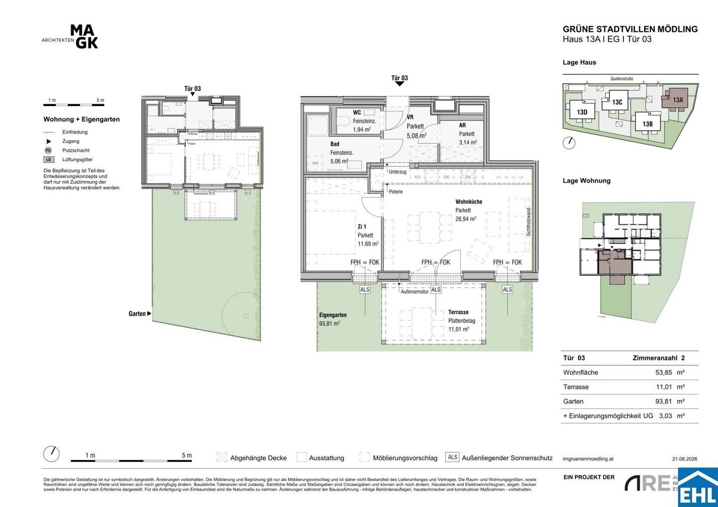 Wohnung Neubau Erstbezug Terrasse Garten