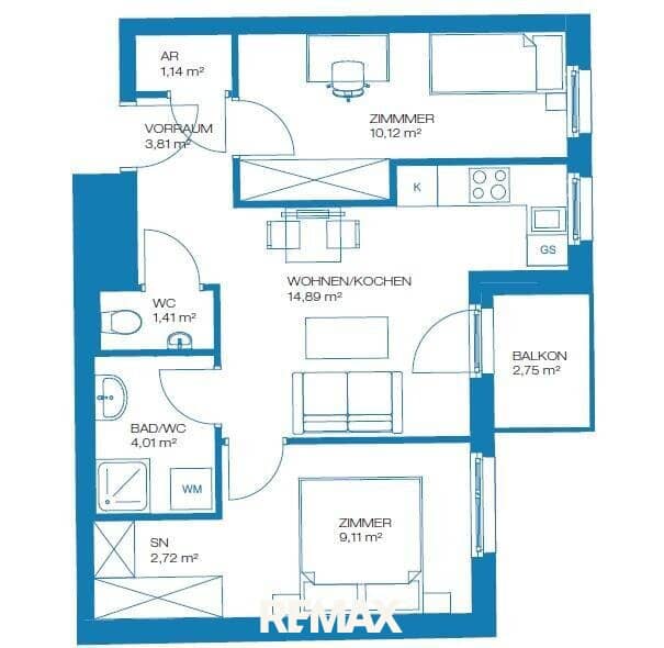 Wohnung fertig vermietet nahe Donauzentrum