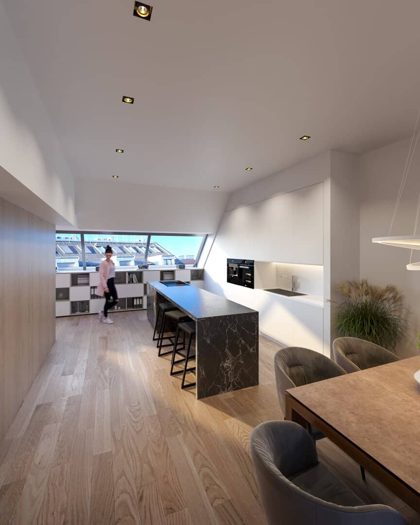 Building-permitted raw attic for luxury penthouse in 1050 Wien - 390 m² usable area