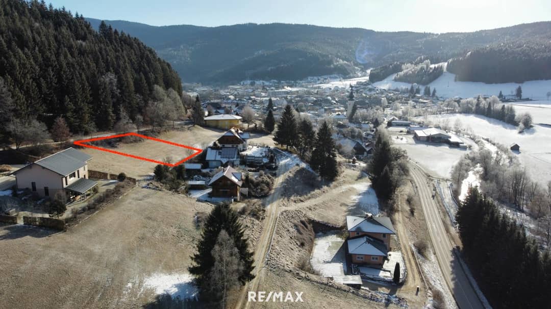 Baugrund 833 m² in erhöhter Ruhelage mit Weitblick im Gurktal