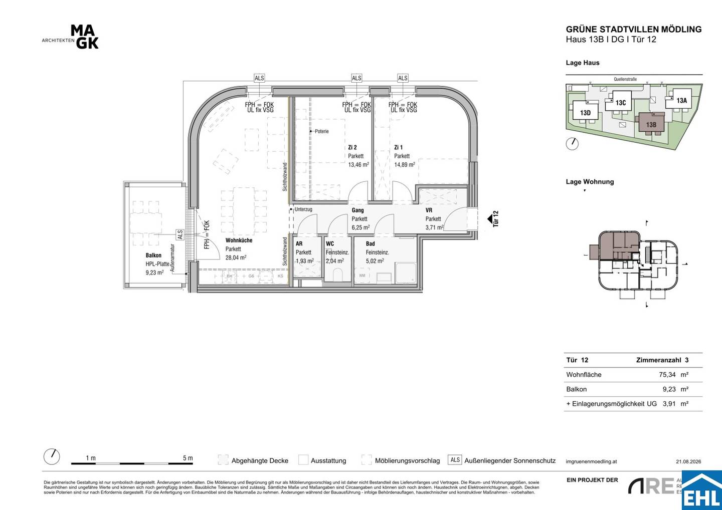 Neubauwohnung mit Balkon in nachhaltiger Holzbauweise