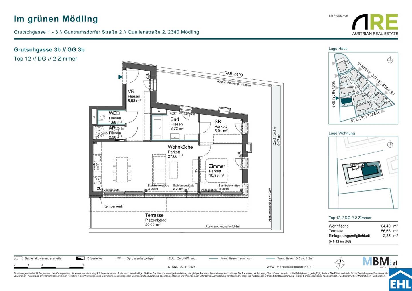 New build investment apartment with large terrace