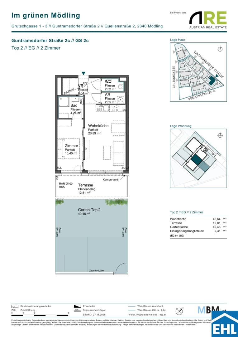 Neubau Wohnung mit Garten und Terrasse