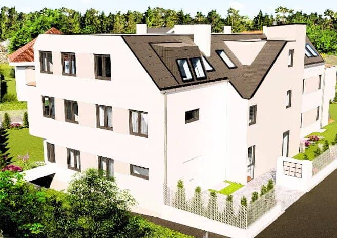 Apartment in a green setting with spacious kitchen
