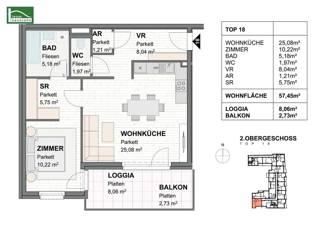 2-Zimmer-Wohnung im Karmeliterhof