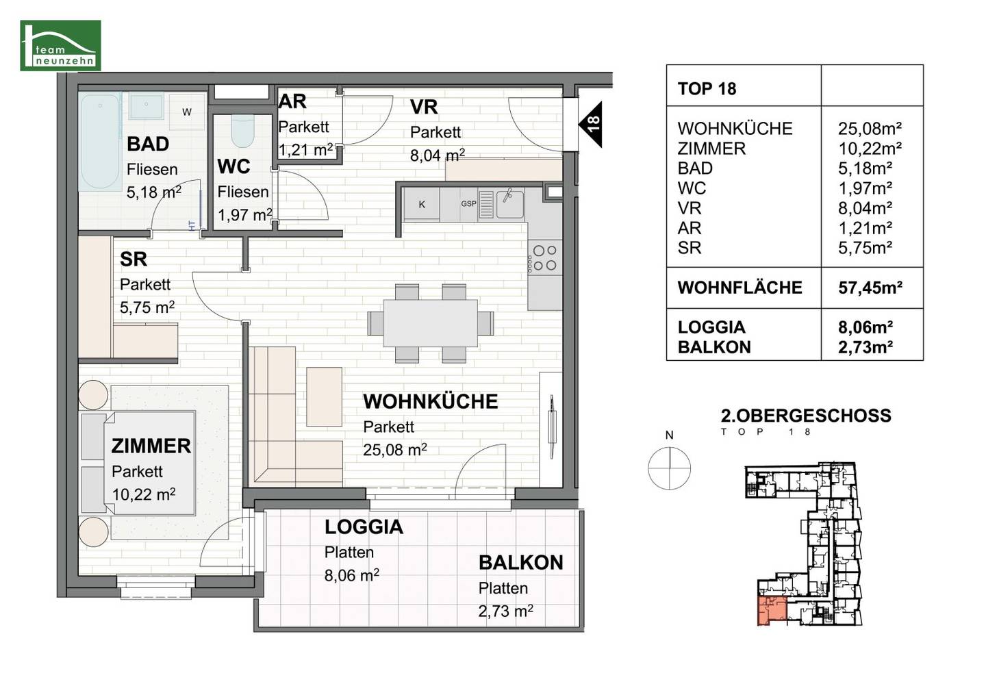 Spacious 2-room apartment in prime location with excellent features KARMELITERHOF