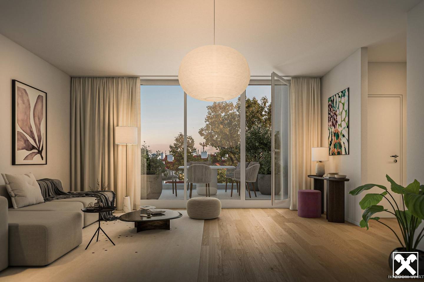 Central well equipped apartment with private outdoor space