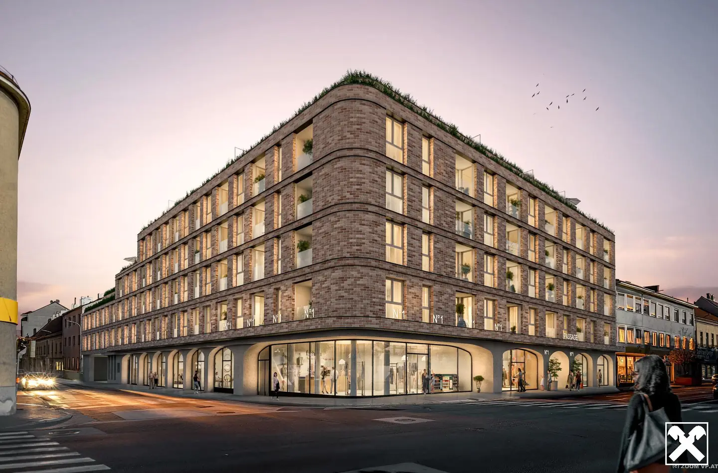 Apartment with loggia in central location near the airport