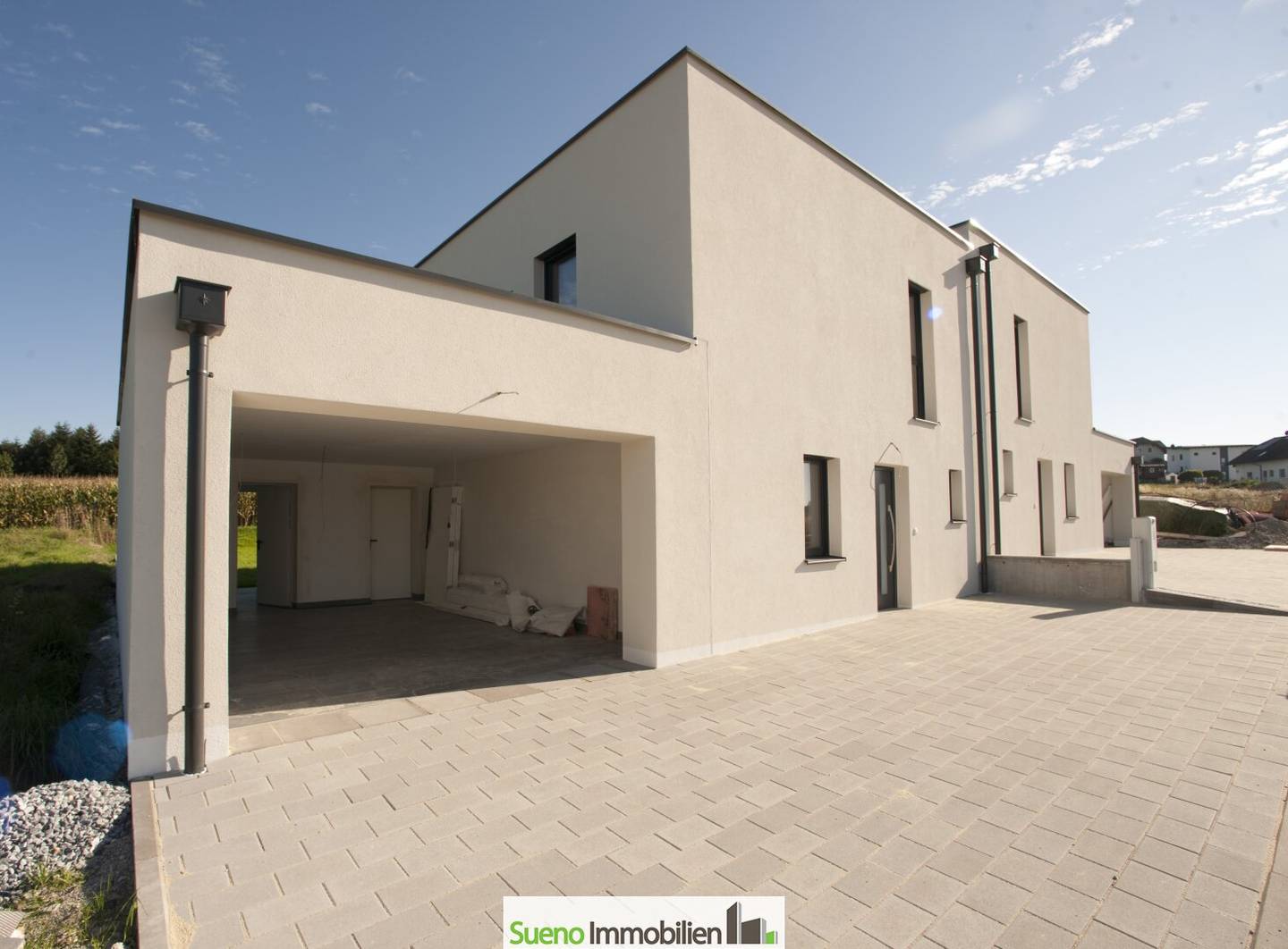 Letzte verfügbare Doppelhaus Einheit!  TOP 2. Nähe Wels in Niederthalheim– stilvolles Doppelhaus mit Weitblick ins Grüne