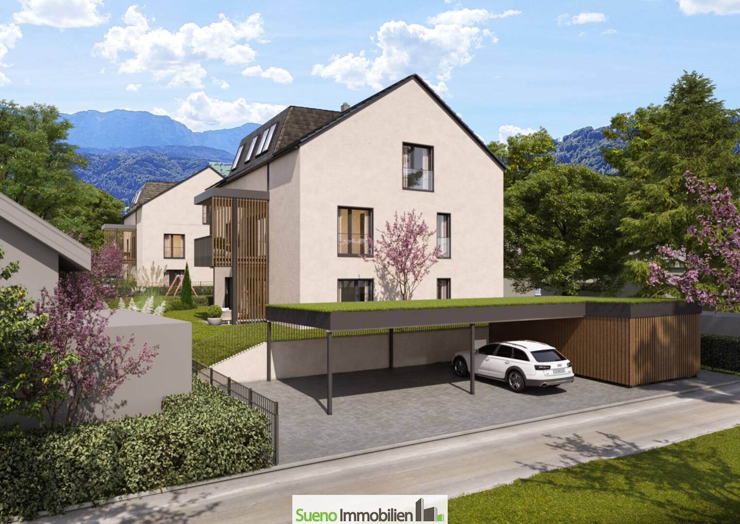 Neubau Wohnung Grünruhelage Terrasse Garten